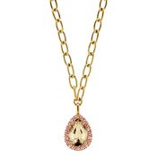Metta Gold Golden &amp; Rose Crystal Pendant Necklace image