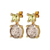 Nicola Peach &amp; Gold Drop Earrings image