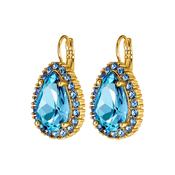 Fiora Light Blue &amp; Gold Drop Earrings image