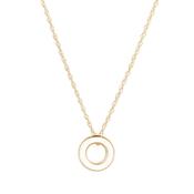 9k Yellow Gold Yellow Enamel Round Pendant Necklace image