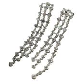 Phoenix Slim White Gold Plated Earrings image