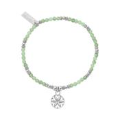 Mandala Flower Sterling Silver Aventurine Bracelet