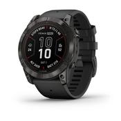 fenix® 7X Pro – Sapphire Solar Edition, Carbon Grey DLC Titanium Case &amp; Black Silicone Band