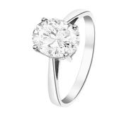 9k White Gold Large Oval CZ Ring