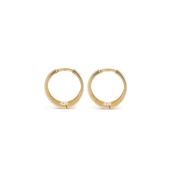 18k Yellow Gold Huggie Hoop Earrings