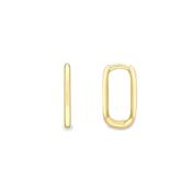 18K Yellow Gold Square Curved Huggie Earrings image