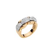 18k Yellow and White Gold Diamond Ring - Eka Collection image