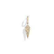 Stairway 18K Yellow Gold &amp; Diamond Hoop Earring