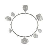 Sensory Devotion Sterling Silver Large Charm Bangle