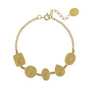 Gratitude for Nature Gold Plated Linked Station Bracelet