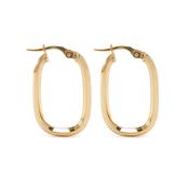 9k Yellow Gold Small Cushion Hoop Earrings
