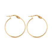 9k Yellow Gold Large Hoop Circular Earrings