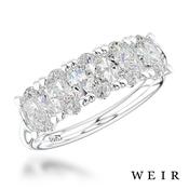 Platinum Oval cut diamond line band image