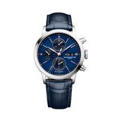 Classima 10784 Chronograph 42mm Blue Dial Automatic Black Leather Strap Watch
