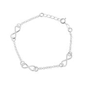 Sterling Silver Infinity Chain Bracelet