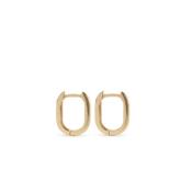 9k Yellow Gold Rectangular Hoop Earrings