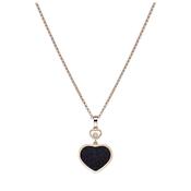 Happy Hearts 18k Rose Gold Aventurine &amp; Diamond Necklace image