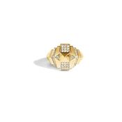 Mini Rockaway Pyramid 18k Yellow Gold Diamond Ring image