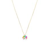 9k Yellow Gold Mini Elephant Shell Rainbow Pendant Necklace image