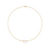 18k Collier Petit Coeur Diamants Or Jaune Necklace image