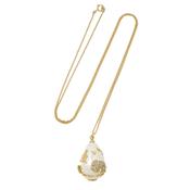9k Yellow Gold Pendentif Perle "Safari" Or Jaune Pendant Necklace image