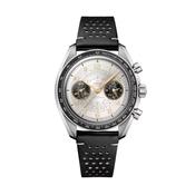 Speedmaster Chronoscope Olympic Games Paris 2024 43 mm Silver Dial Black Leather Bracelet Watch