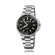 Aquis Date 36.5mm Black Dial Automatic Stainless Steel Watch