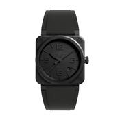 BR 03 Phantom 41mm, Black Dial, Automatic Movement, Black Ceramic Case, Black Rubber Strap Watch image