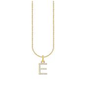 Crystal Initial E Gold Plated Necklace image