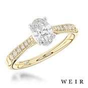 18K yellow gold 0.52ct E VS2  Oval cut Diamond Engagement Ring image