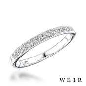 Platinum Round brilliant cut diamond line band image