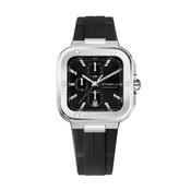 Cap Camarat Square Chronograph 40.5mm, Black Dial, Quartz Movement, Stainless Steel Case, Black Rubber Strap Watch