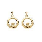 10k Small Cladd Drop Earrings