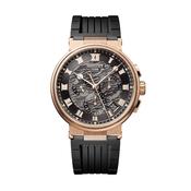Marine Chronographe 5527 42.3mm, Grey Dial, Automatic Movement, 18k Rose Gold Case, Black Rubber Strap Watch
