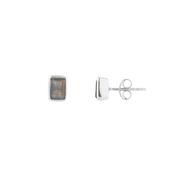 Silver Manhattan Labradorite Stud Earrings image