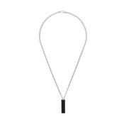 Tag Sterling Silver Rubberised Black Tag Necklace image