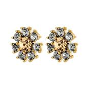 Aude Gold Toned Crystal Stud Earrings