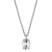 Barga Silver Toned Crystal Pendant Necklace image