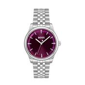 Graceful Ladies 36mm Purple Dial Quartz Stainless Steel Watch