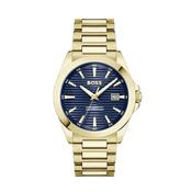 Strike 41mm Navy Dial Quartz Gold Plated Watch