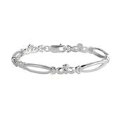 Sterling Silver Claddagh Open Link Bracelet image