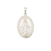 Sterling Silver Large Oval DC Miraculous Pendant image