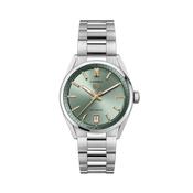 Carrera Date 36mm, Green Dial, Automatic Movement, Steel Case, Steel Bracelet Watch
