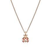 Happy Diamonds Ladybird 18k Rose Gold Diamond &amp; Ruby Necklace