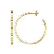 Ice Cube 18k Yellow Gold Large Hoop Earrings