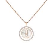18K Rose Gold Lucky Move Mother of Pearl Diamond Necklace image
