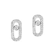 18k White Gold Diamonds Move Uno Stud Earrings image