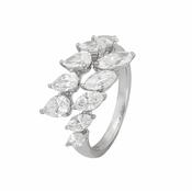 Platinum and 2.09ct Marquise &amp; Pear Cut Diamond Ring image