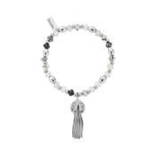 Tassel of Joy Sterling Silver Black Quartz Bracelet