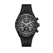 Carrera Chronograph Extreme Sport 44mm Black Skeleton Dial Automatic Rubber Strap Watch